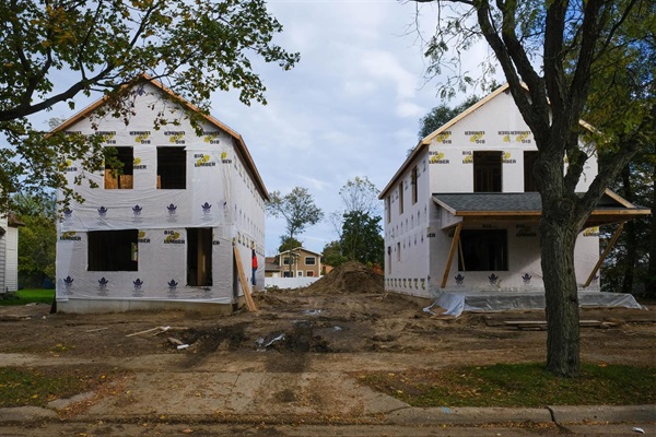 Two KAHP homes under construction in the Northside neighborhood