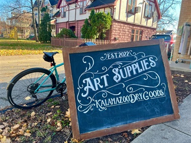 The exterior signage of Kalamazoo Dry Goods